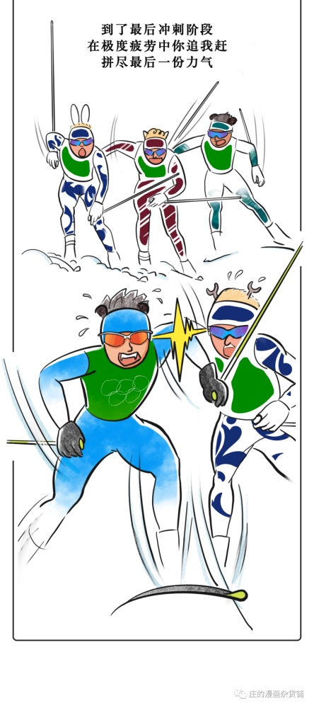 一条漫画认识冬奥会项目越野滑雪冬季两项