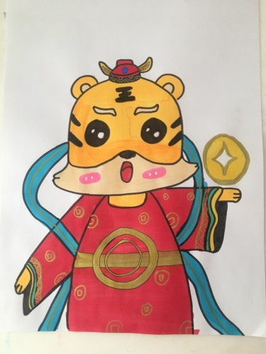 2303班虎年手工:祝老师在新的一年里,新春快乐,桃李满天下