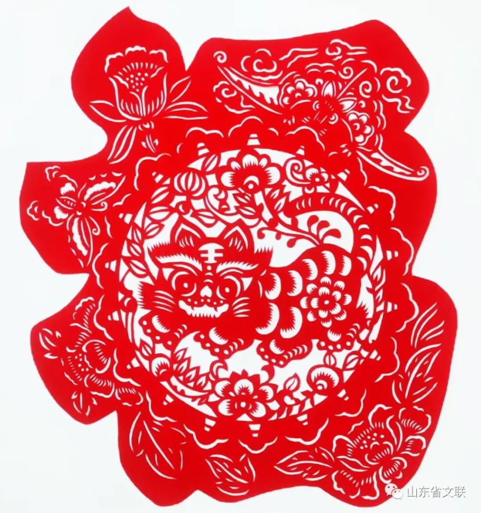 《福虎》  纪君艳福虎贺岁迎新春,作品《福虎》以虎为主要刻画形象