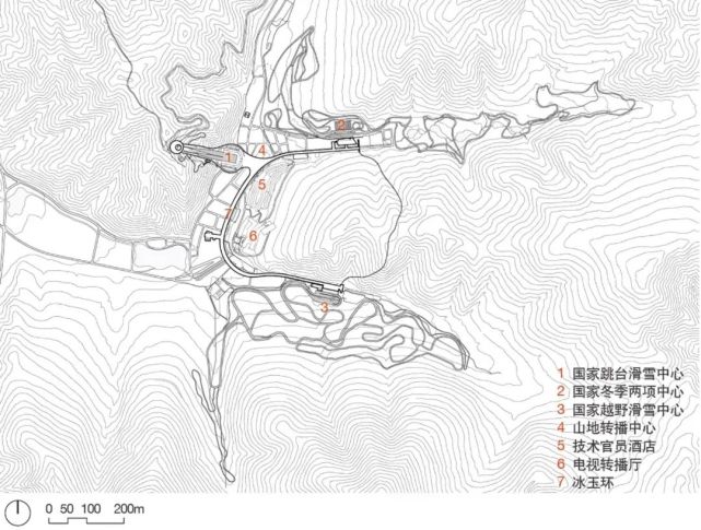 日出下的古杨树场馆群 thad古杨树场馆群是历届冬奥会中最为集中的