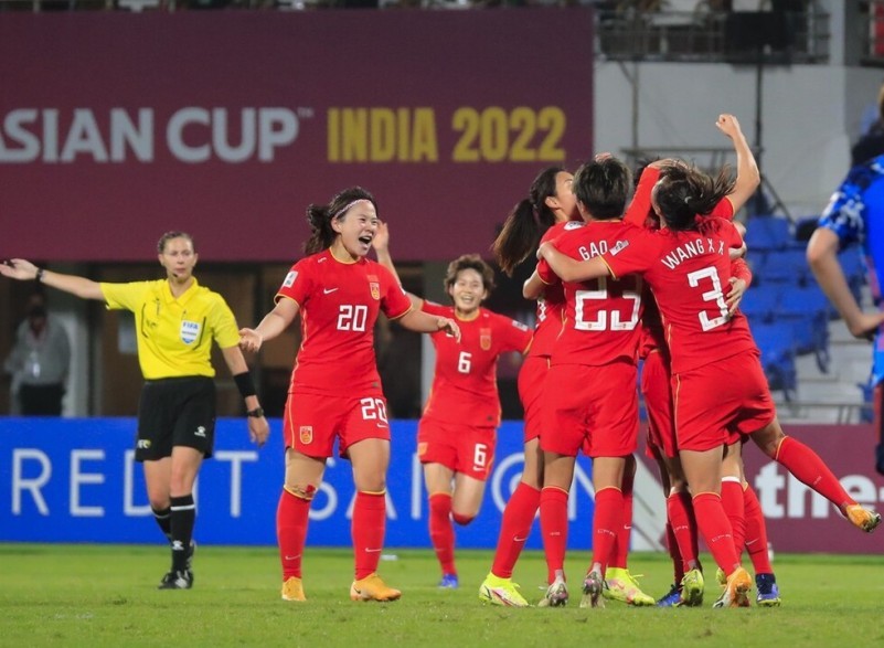 2022年女足亚洲杯半决赛,中国女足在迎战日本女足的比赛中,常规时间