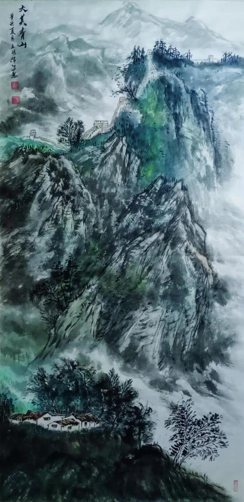当代著名山水画画家王明辉国画作品欣赏