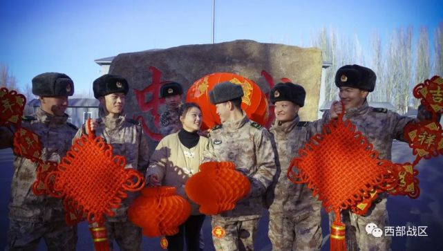 happy spring festival福虎迎春在新疆军区某边防团卡梅斯台边防连