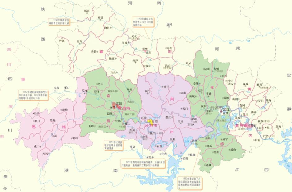 陕西与湖北的区划变动陕西省的6个县为何划入了湖北省