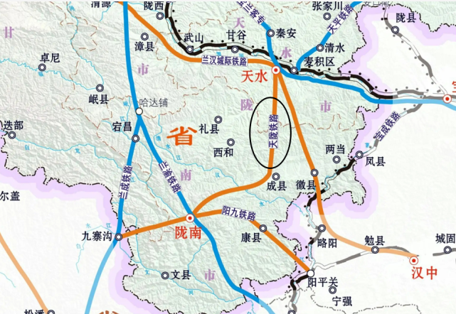 天陇铁路,兰州中川国际机场综合交通枢纽环线铁路;新开工平庆铁路,宝