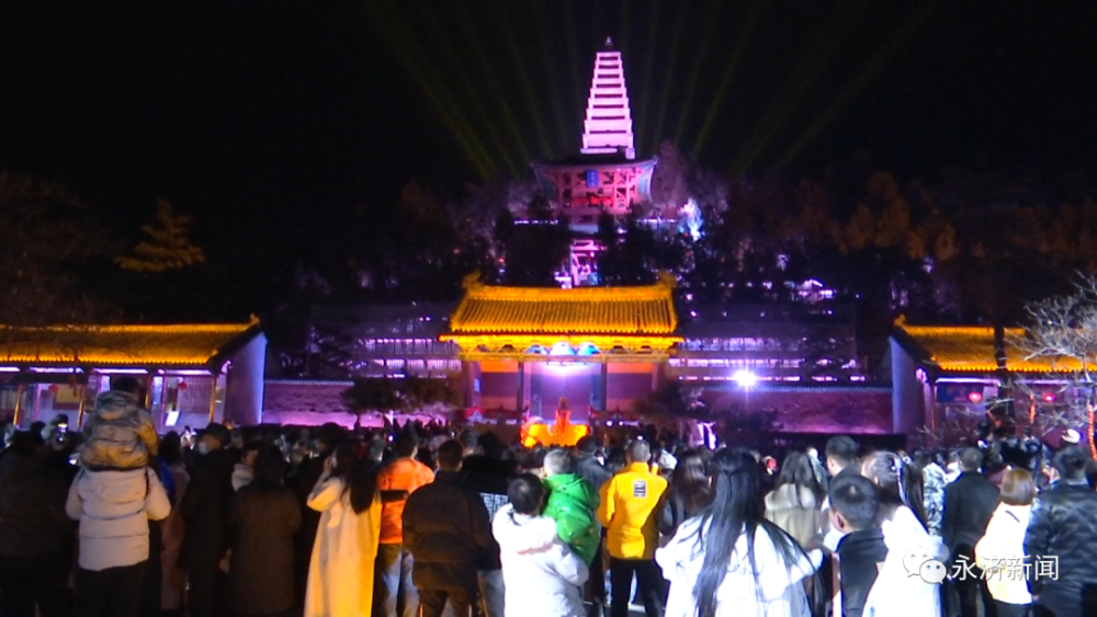 夜游新模式普救寺灯火阑珊年味浓