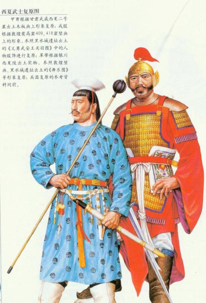 元代武士复原图铠甲根据沁水县元墓武士俑,日本画《蒙古袭来绘词》