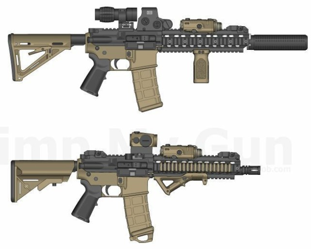 世界名枪系列hk416突击步枪