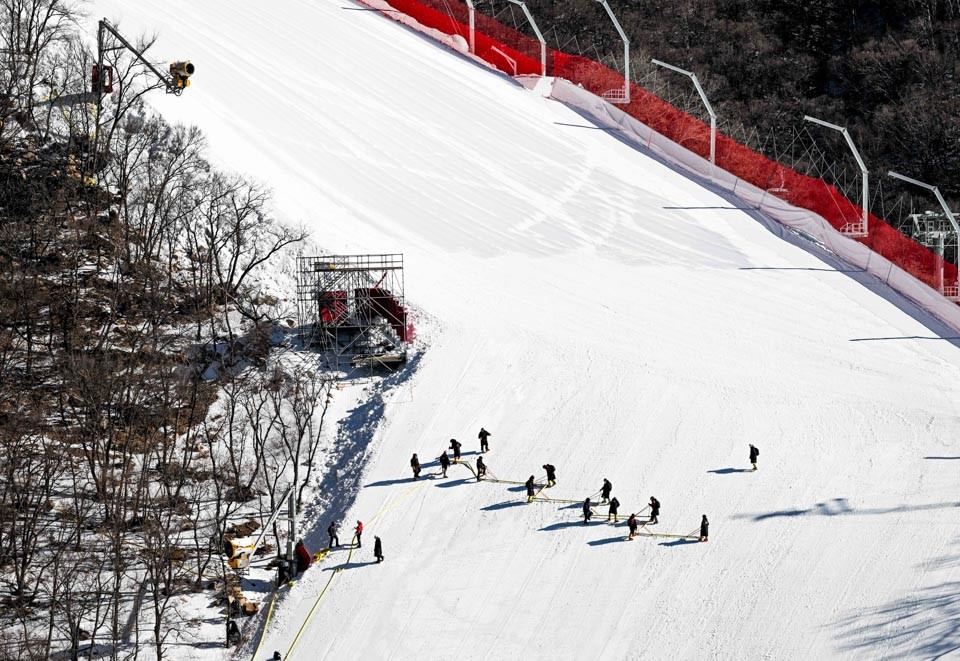 (新华社记者 张晨霖/图)"雪飞燕",国家高山滑雪中心.