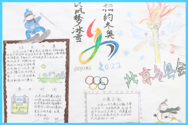 2022北京冬奥会手抄报模板(图片 文字),给孩子收藏!