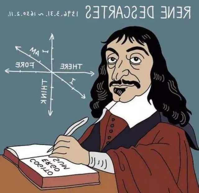 笛卡尔简化他的论证过程后是这样的:从"普遍怀疑"学说出发,无论世界