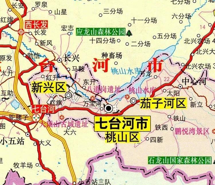 七台河市地图七台河市辖3区1县,总面积6221平方公里,有69万常住人口