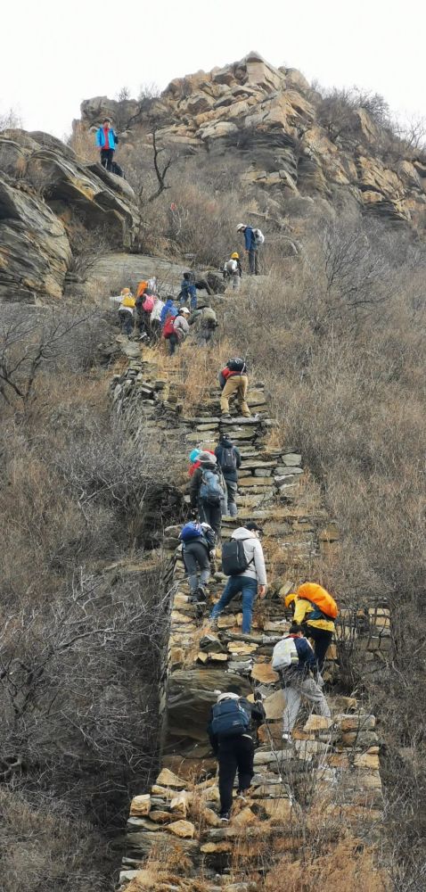 2月12日登鹿皮关长城俯瞰白河峡谷密云水库