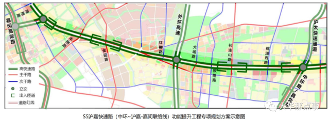 s5沪嘉快速路"抬升"专项规划公示!东起中环路,主线高架!