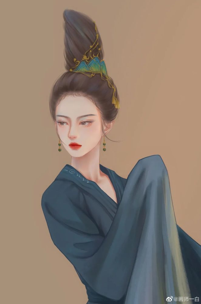 只此青绿古风插画