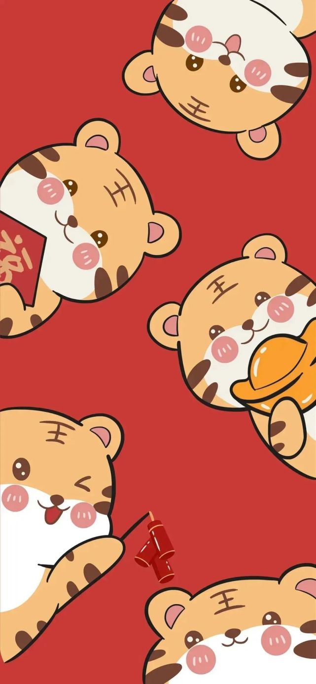虎虎生威的卡通小老虎壁纸