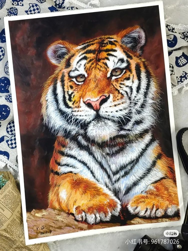油画棒虎年画虎是真爱啊