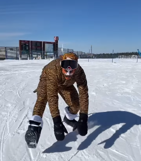 瑞士滑雪运动员老虎装扮庆祝中国春节网友太酷了