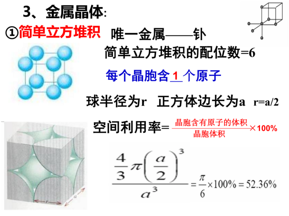 高中化学常见晶体模型及晶胞计算