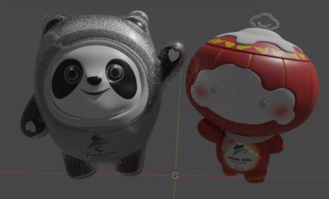 冰墩墩手机背景 头像 3d模型