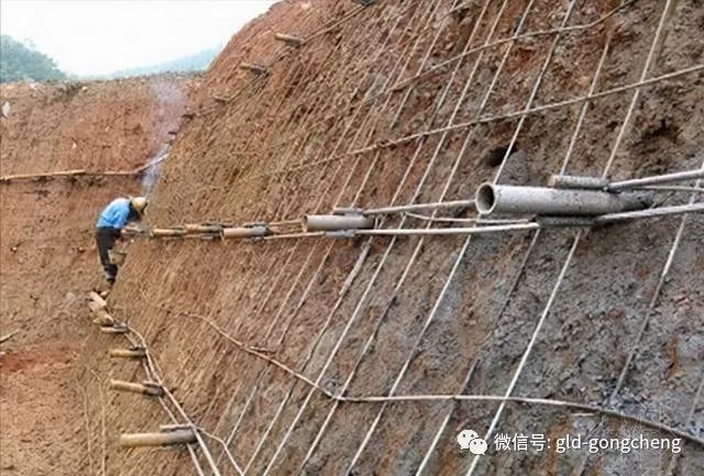 定义锚杆:将拉力传至稳定岩土层的构件.