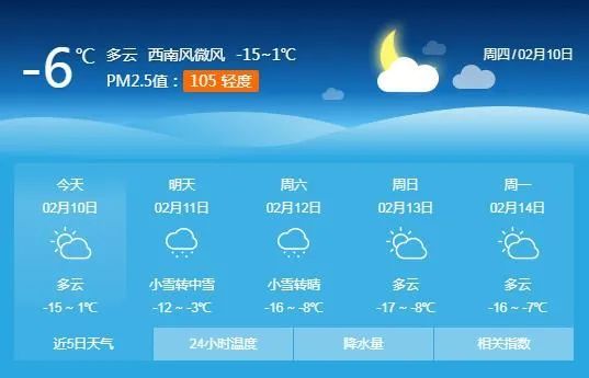 天气预报鸡西人降雪降温请注意出行