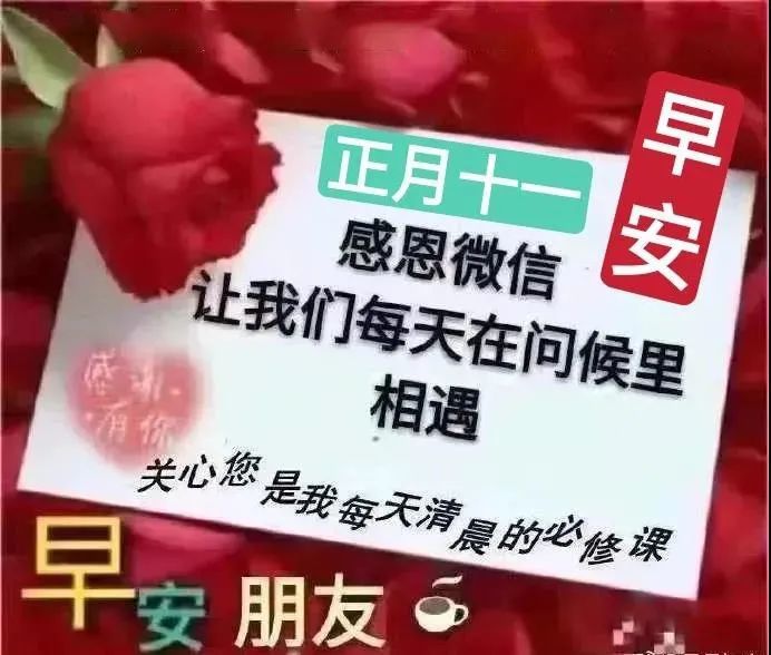 2022年正月十一虎年大吉最漂亮早上好动态表情图片大全早晨好动图美图