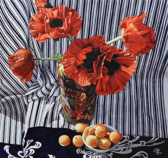 花卉绘:水彩花卉,蔬果,加拿大画师vivian thierfelde
