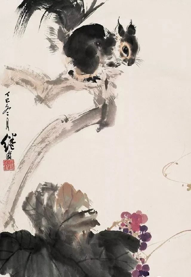 书画联盟丨刘继卣画笔下的小松鼠