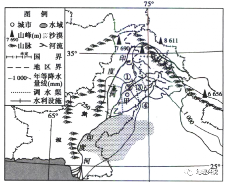 高考地理小专题巴基斯坦西水东调