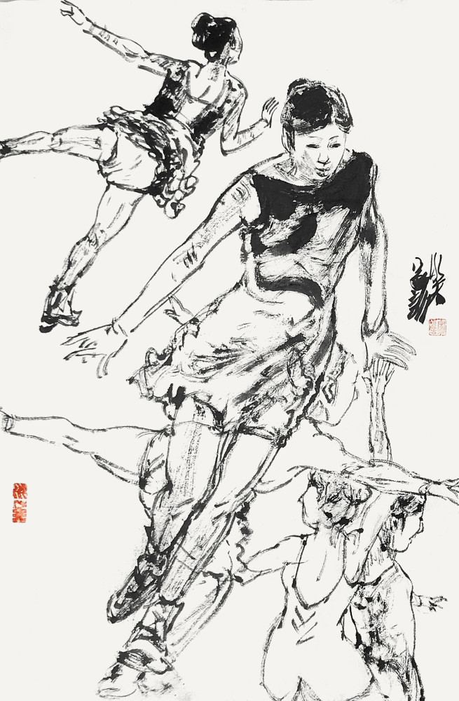 速度与激情王家训画出北京冬奥会花样滑冰动人的美