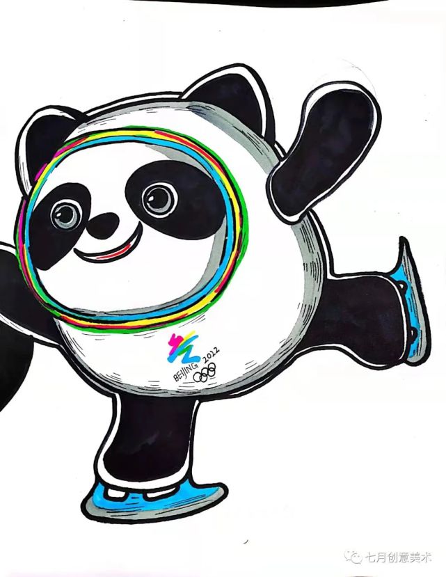 少儿美术汇|5款冰墩墩主题创意画教程,一起为冬奥会