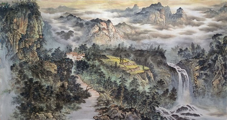 著名山水画家吕景辉作品欣赏