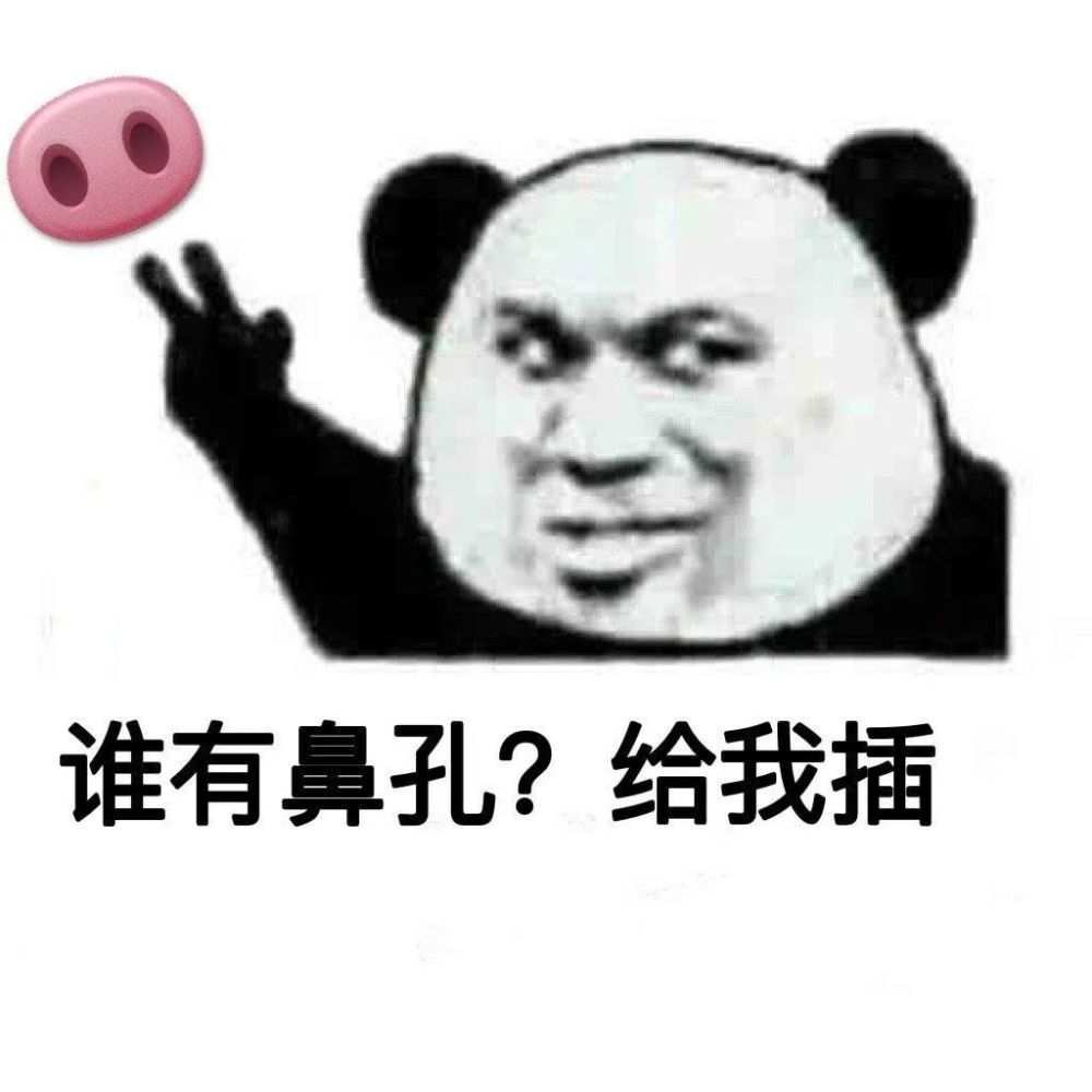 熊猫头表情包谁有鼻孔