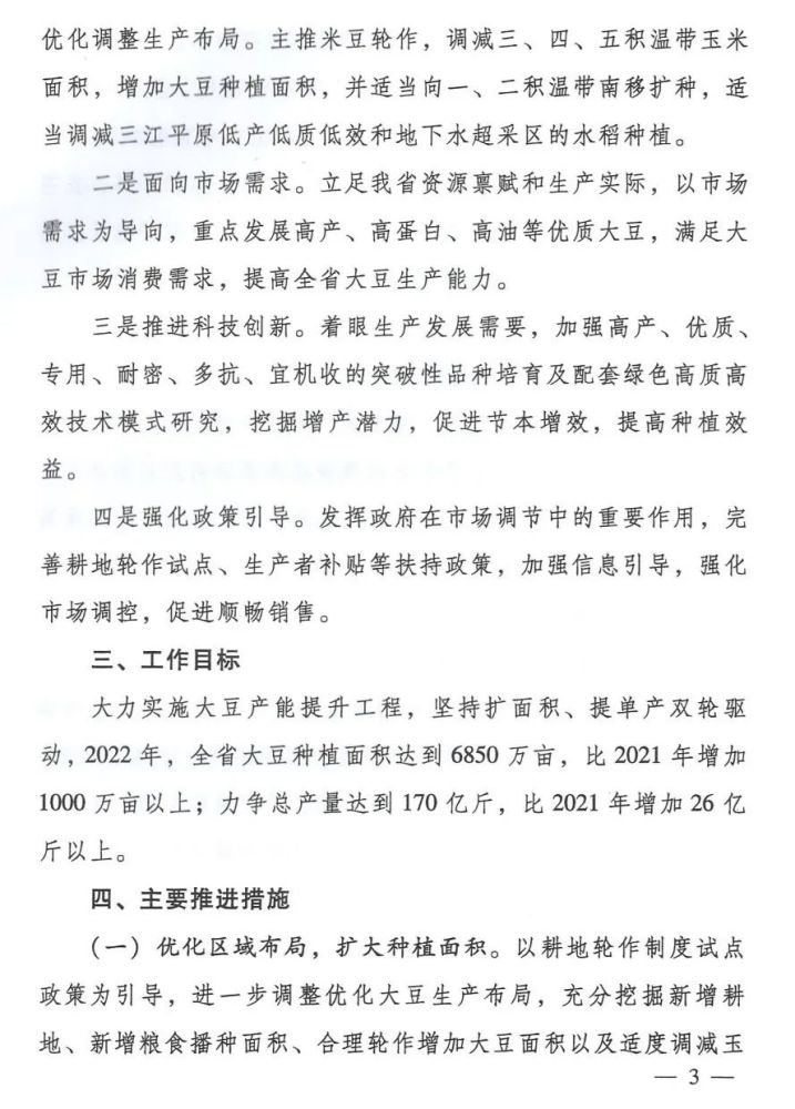 关于黑龙江省2022年扩种大豆方案的通知各县都有任务