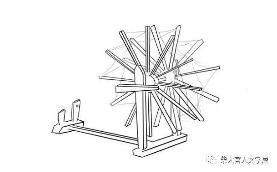 聂学运作品丨纺车与织布机子