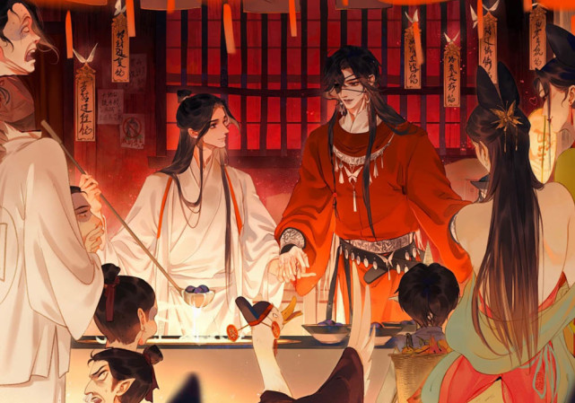 《天官赐福》花怜一起逛鬼市,灰灰也有福利,花城从来不看镜头?