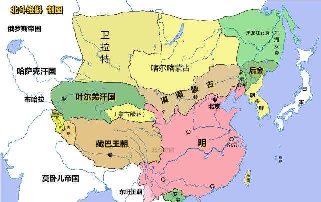 从地图看明朝版图变迁:初期达到顶峰,后期200年局限于长城之内