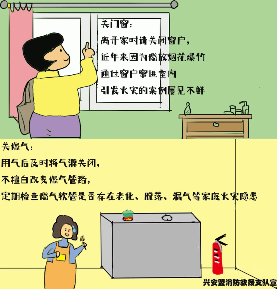 原创漫画丨预防家庭火灾这些细节要注意