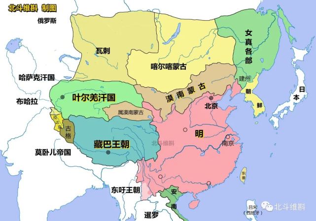 从地图看明朝版图变迁:初期达到顶峰,后期200年局限于长城之内