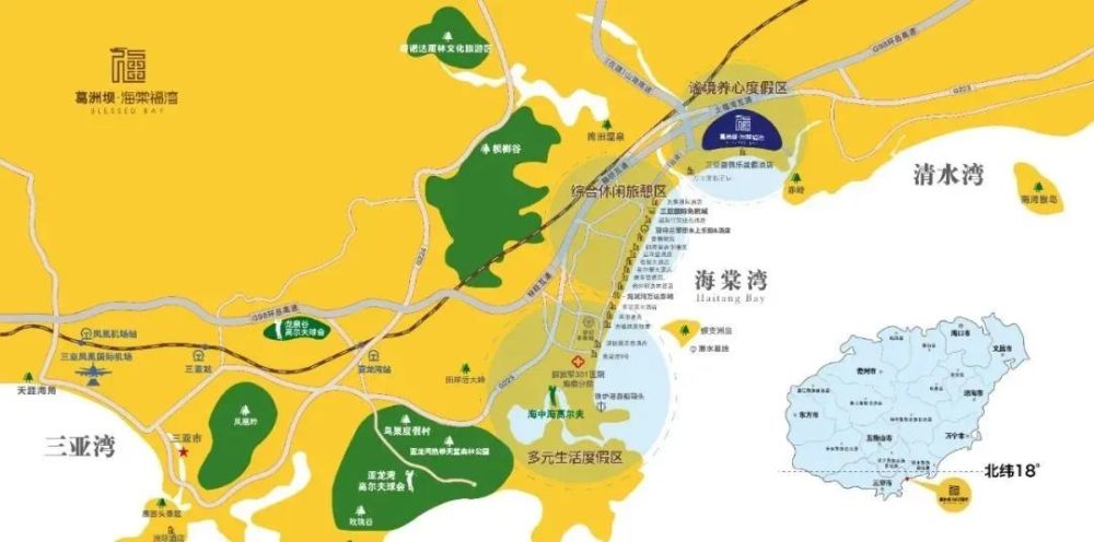 葛洲坝·海棠福湾所踞国家海岸之上唯一正南向海湾——土福湾段,国家