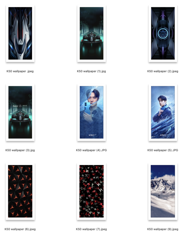 redmi k50系列内置完整版原生壁纸|含独家制作版壁纸
