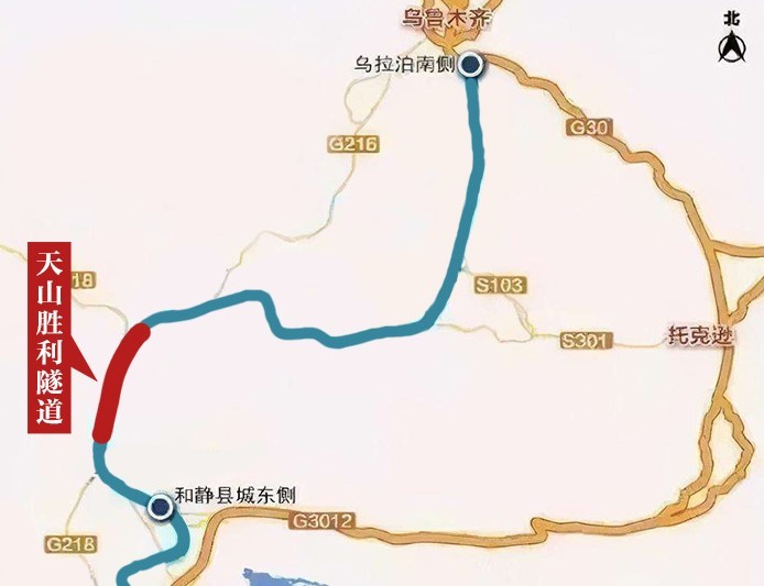 它就是乌鲁木齐至尉犁高速公路天山胜利隧道.