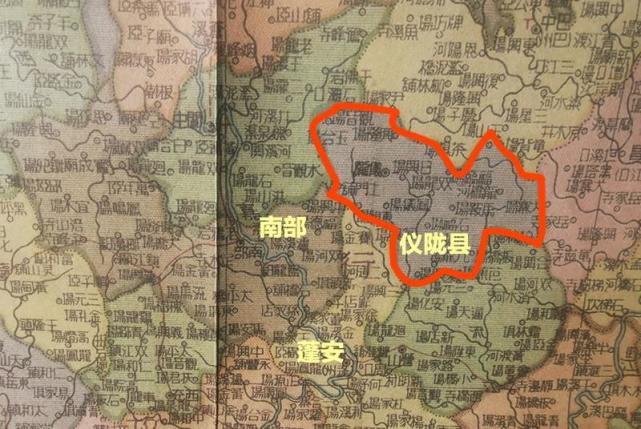 1950年的仪陇老地图曝光当时的新政还属于南部县