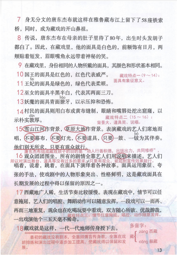 课堂笔记本文作者以生动传神的语言,具体描述了有着悠久历史的藏戏的