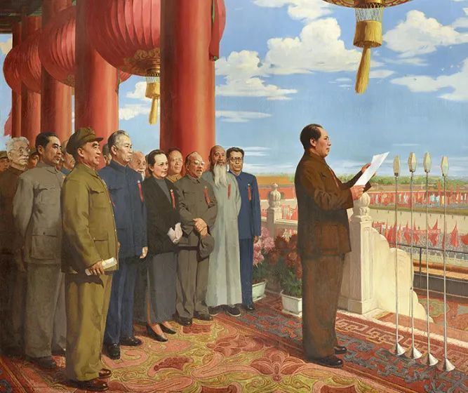 《开国大典 充满了新中国诞生时中国人意气风发的豪情,以及在油画