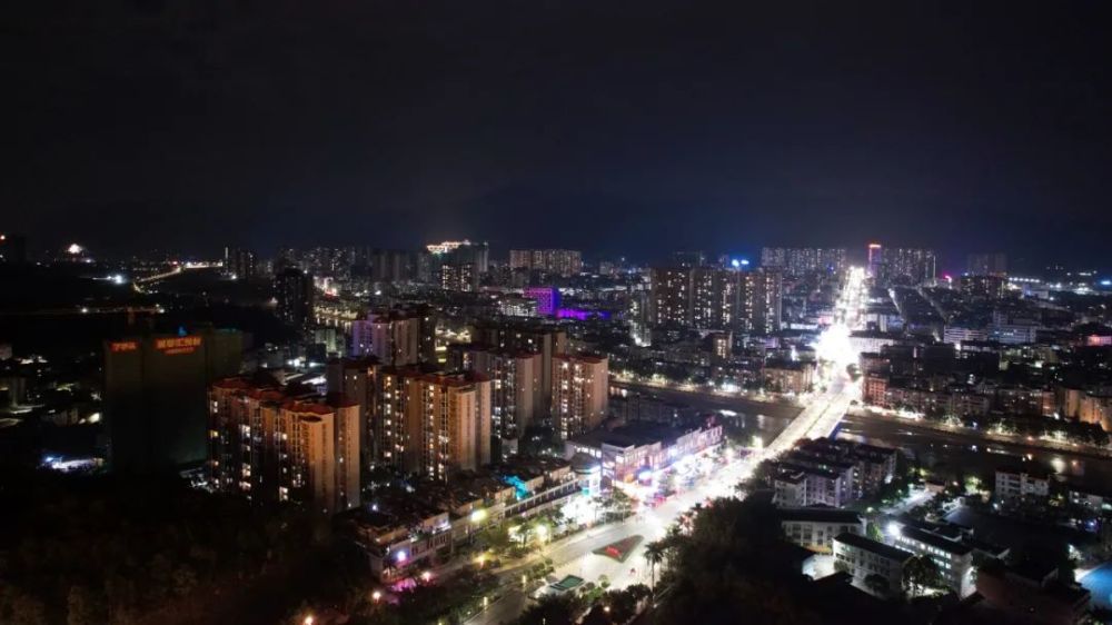 航拍延时佛冈夜景大片来了