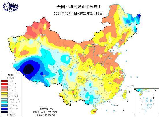 全国平均气温距平分布图(国家气候中心/发)民声天下2月25日北京