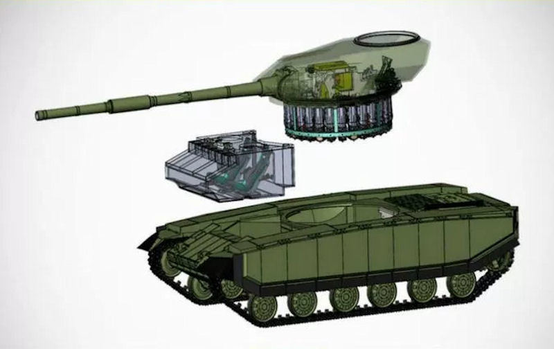 乌克兰霸王龙无人炮塔坦克