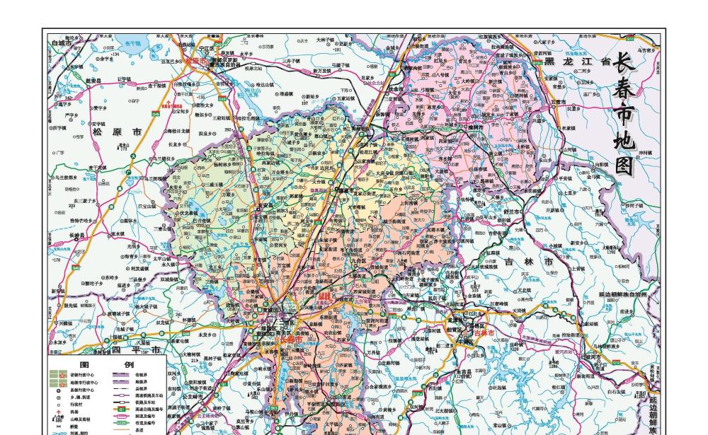 26 mb年代 2019年长春市地图长春历史区划地图吉林省长春市(省会)长春